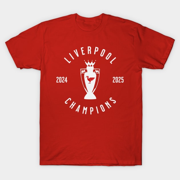 Liverpool Champions 25 white 3 T-Shirt by Red since 1892